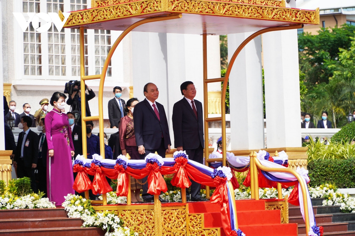Lễ đón Chủ tịch nước Nguyễn Xuân Phúc và Phu nhân với nghi thức cao nhất dành cho nguyên thủ quốc gia.