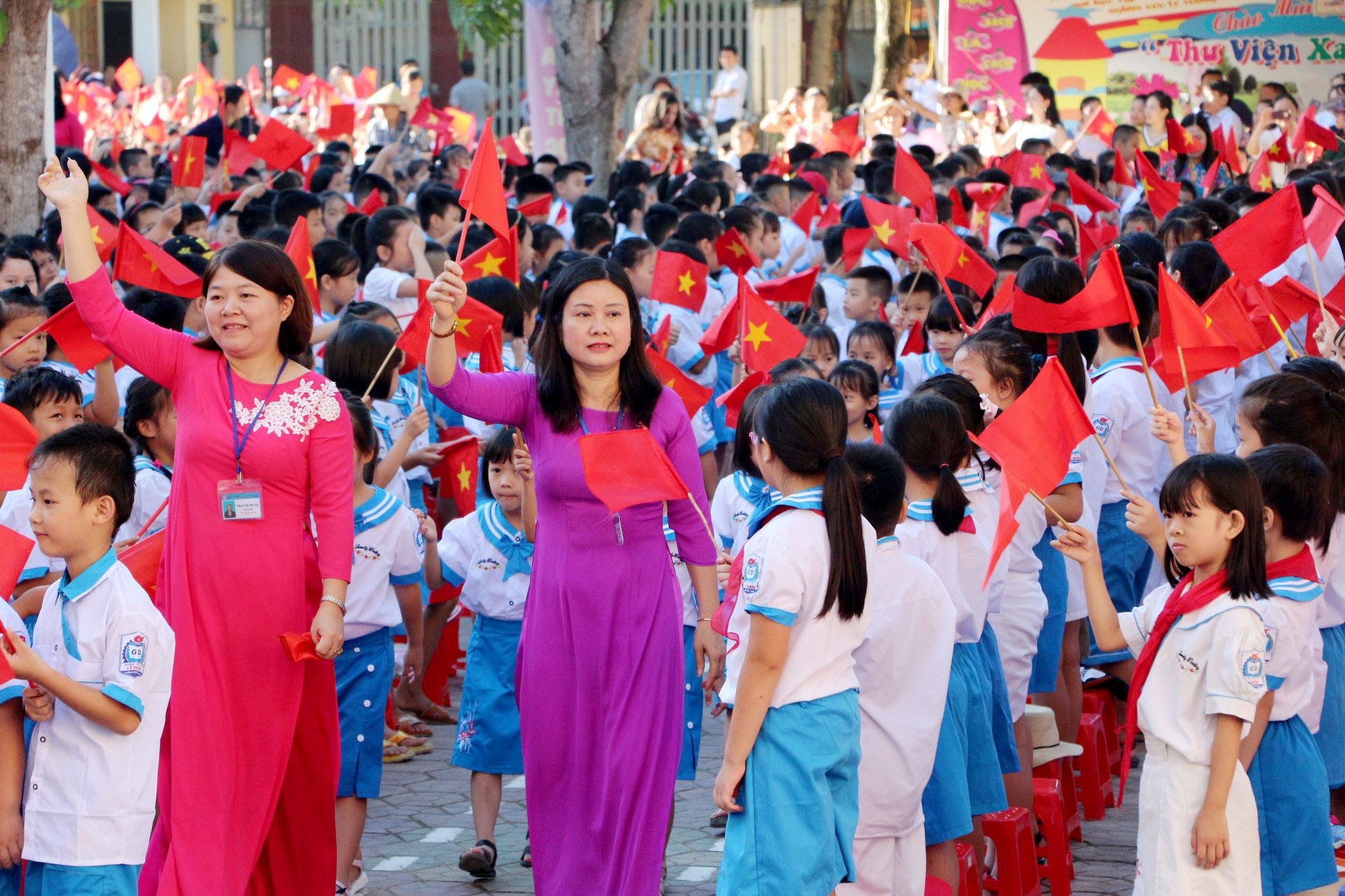 Để đảm bảo an toàn năm học này các trường học sẽ không tổ chức lễ khai giảng tập trung. Ảnh: MH