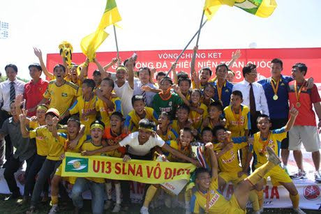 Hồ Viết Đại góp công lớn vào chức vô địch của U13 SLNA năm 2013. Ảnh: VnExpress