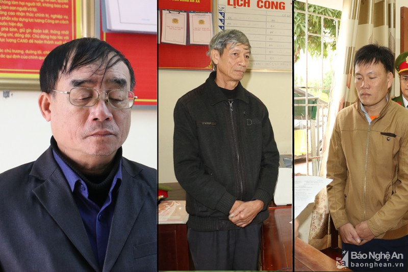 Các đối tượng nguyên là cán bộ xã Nghi Tiến huyện Nghi Lộc. Ảnh tư liệu: Vương Linh