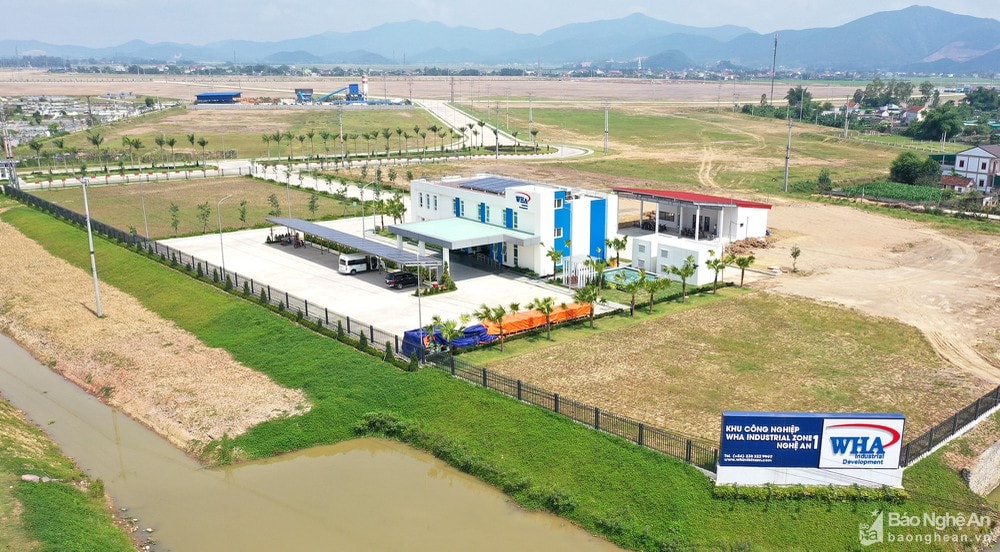 Một góc Khu Công nghiệp WHA. No1 Nghệ An thuộc diện tích Khu kinh tế Đông Nam. Ảnh: tư liệu