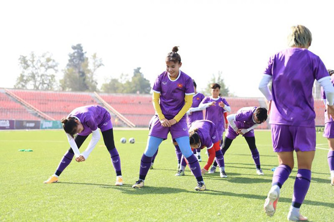 ĐT nữ Việt Nam đang tập luyện ở Tajikistan để chuẩn bị cho vòng loại châu Á 2022