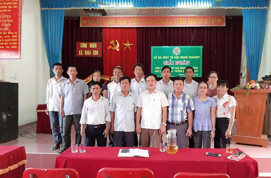 Xã Khai Sơn tổ chức ra mắt tổ hội nghề nghiệp và HTX cam bù Sen. Ảnh: Thái Hiền