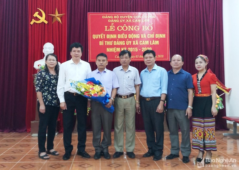 Con Cuông thực hiện luân chuyển Bí thư Đảng ủy xã