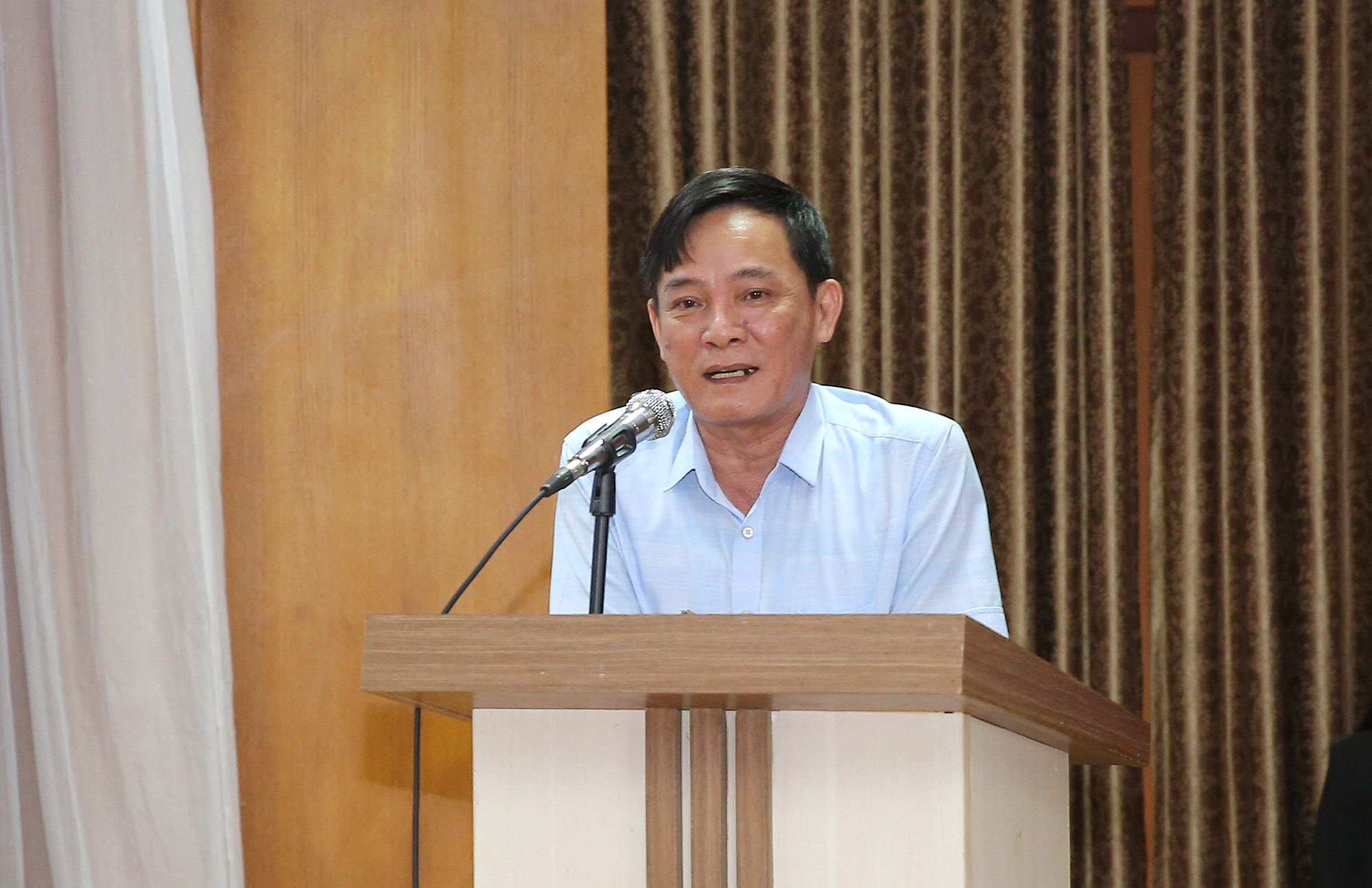 Ông Trần Quốc Thành - Giám đốc Sở Khoa học & Công nghệ phát biểu khai mạc. Ảnh: Lâm Tùng