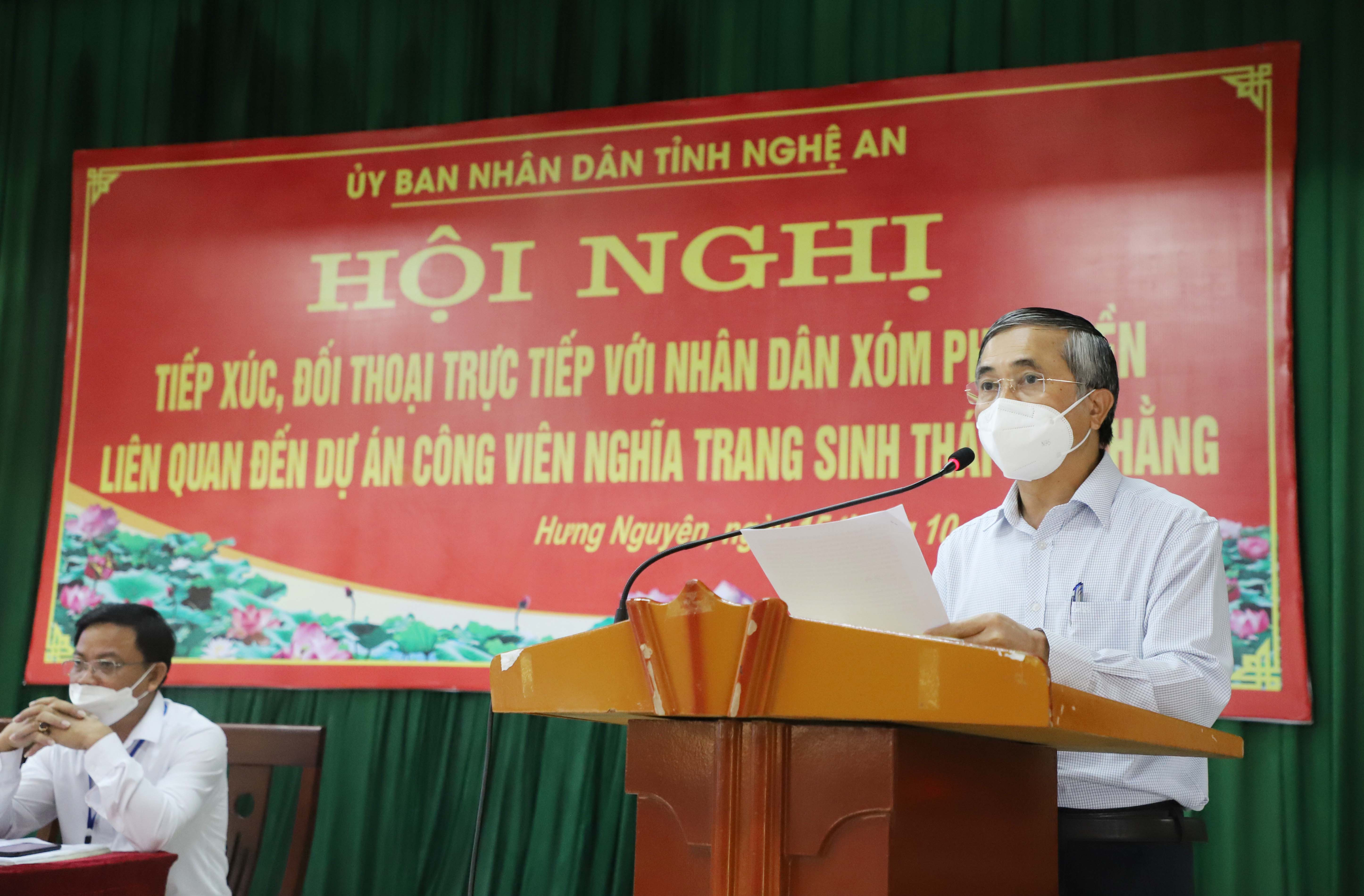 Phó chủ tịch UBND tỉnh Lê Ngọc Hoa phát biểu khai mạc hội nghị đối thoại. Ảnh: Phạm Bằng
