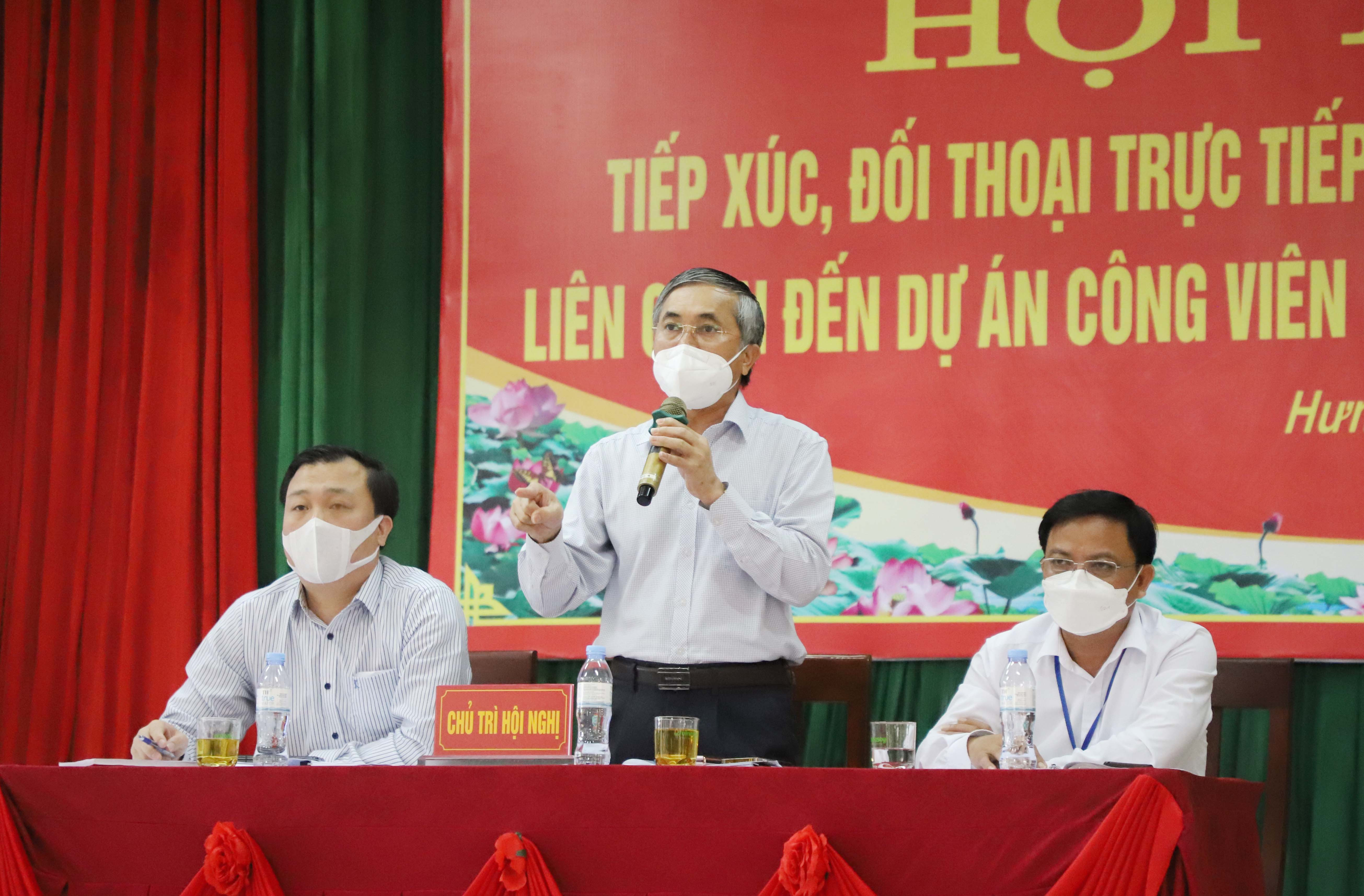 Đồng chí Lê Ngọc Hoa - Phó Chủ tịch UBND tỉnh kết luận buổi đối thoại. Ảnh: Phạm Bằng