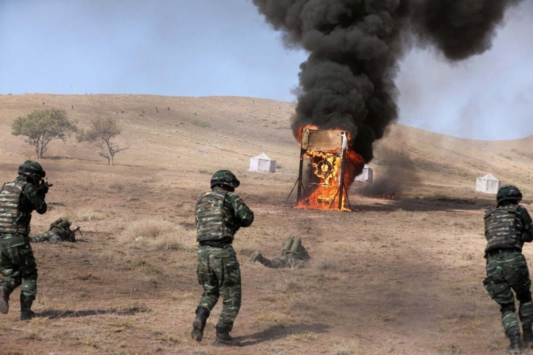 Quân đội Trung Quốc, Tajikistan diễn tập  chống khủng bố. Ảnh: THX