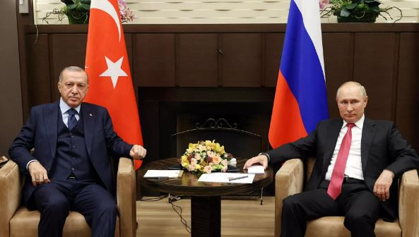 Tổng thống Nga và Erdogan trong một cuộc hội đàm. Ảnh tư liệu
