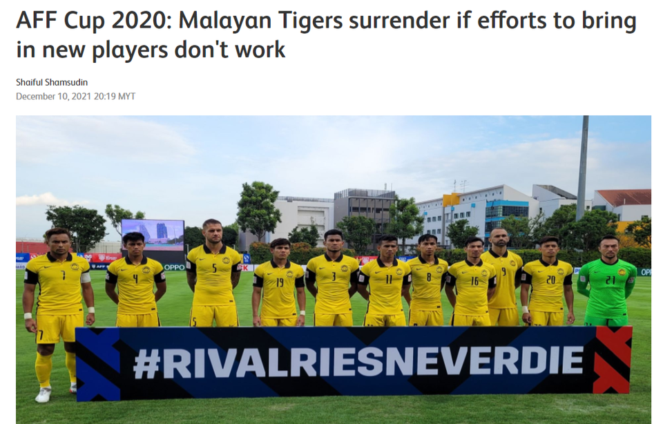 Báo chí Malaysia đưa tin đội tuyển 