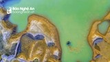 Hình ảnh 'dị' của hồ Vực Mấu đang khô hạn do nắng nóng kéo dài  