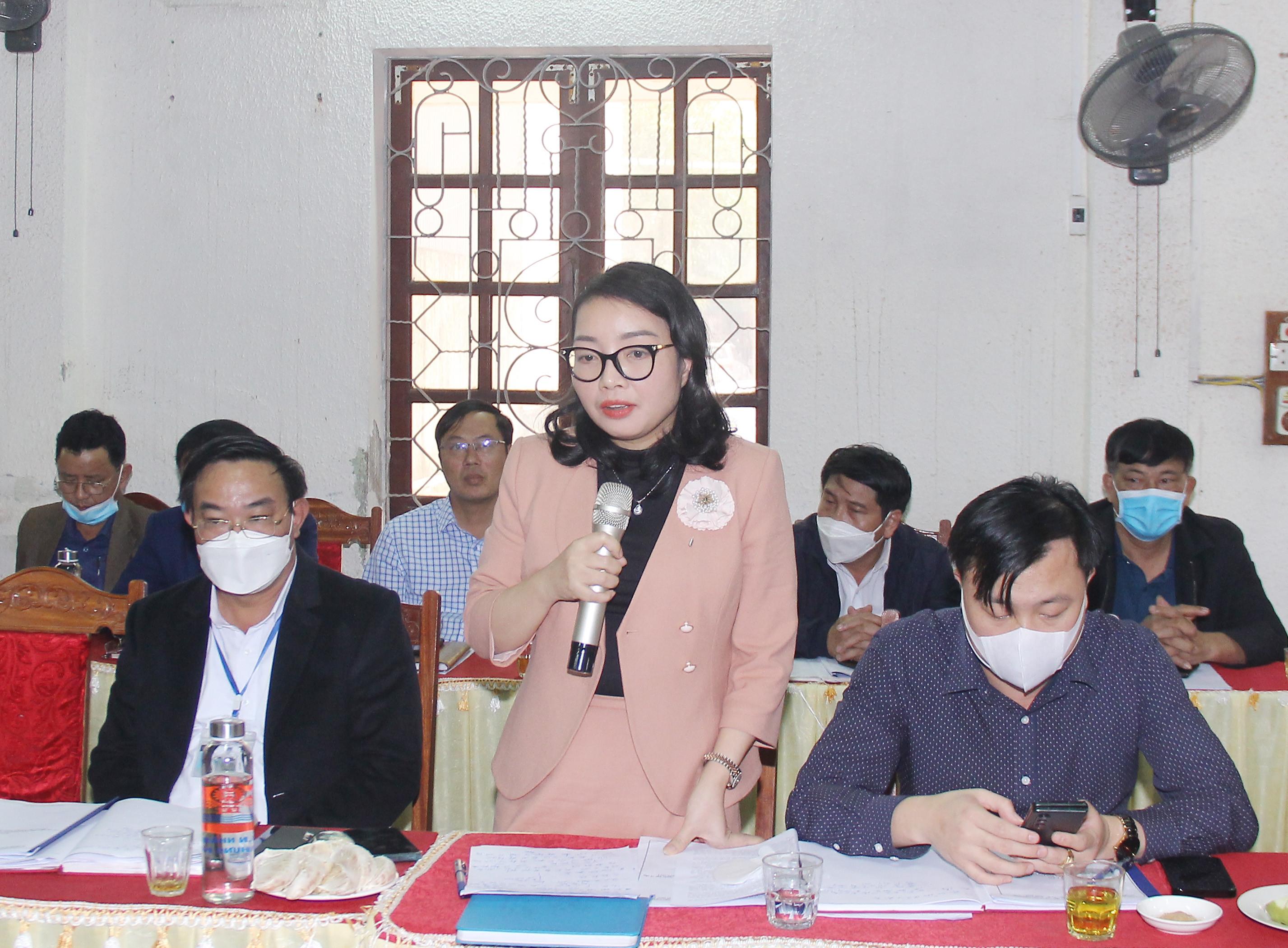 Bà Nguyễn Thị Thơm - Ủy viên Ban Chấp hành Đảng bộ tỉnh, Bí thư Huyện ủy. 