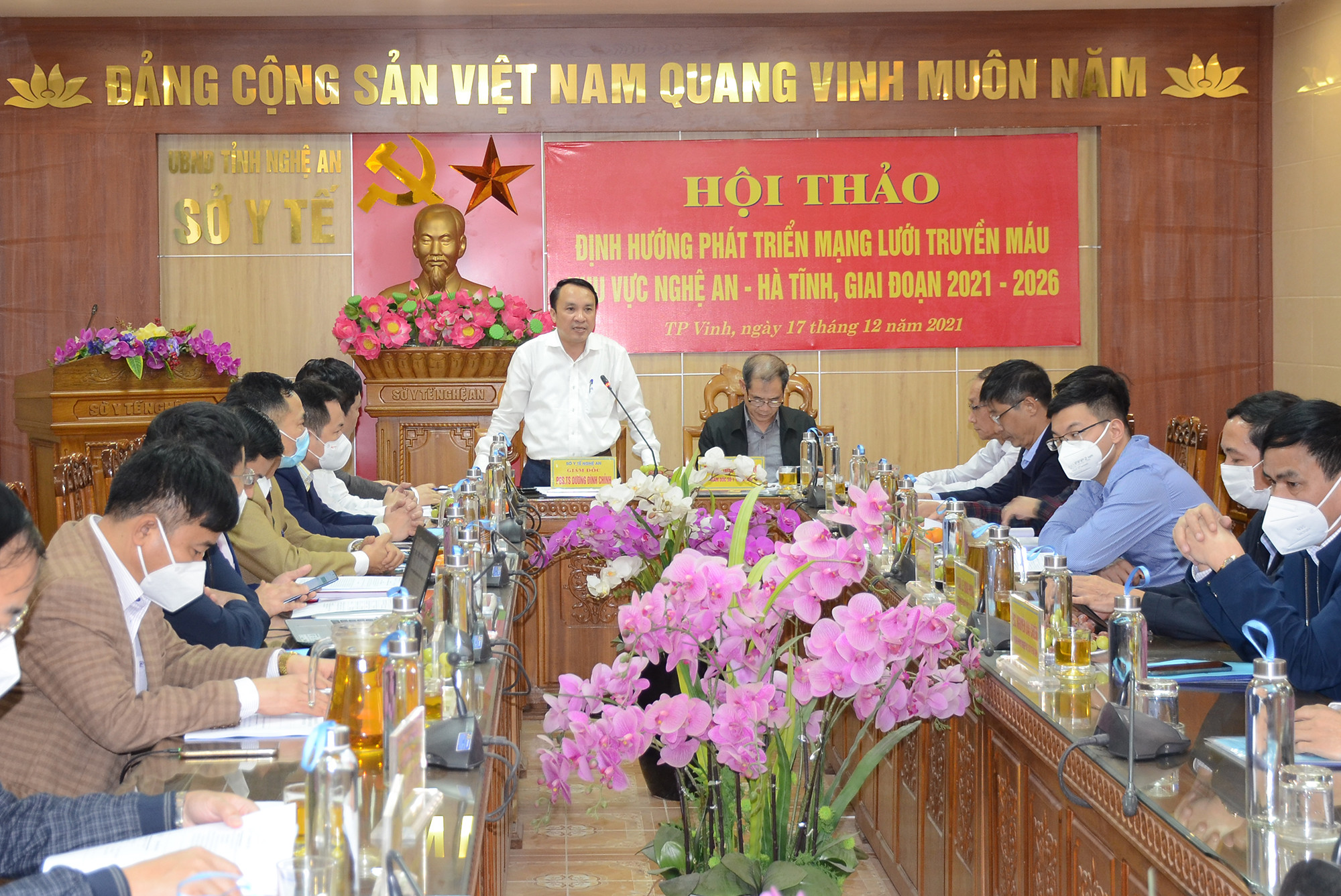 Sở Y tế Nghệ An và Hà Tĩnh tổ chức hội thảo. Ảnh: Thành Chung