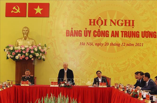 Tổng Bí thư Nguyễn Phú Trọng phát biểu chỉ đạo Hội nghị. Ảnh: Trí Dũng/TTXVN