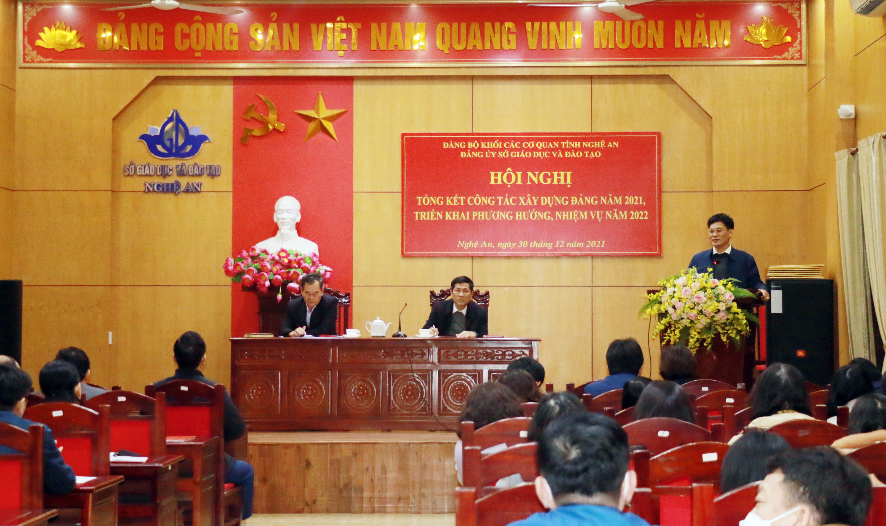 Đồng chí Chu Bá Long phát biểu chỉ đạo tại hội nghị. Ảnh: MH