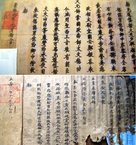 Tư liệu Hán Nôm ở Cửa Lò và Nghi Lộc được các tác giả sưu tầm. Ảnh TL