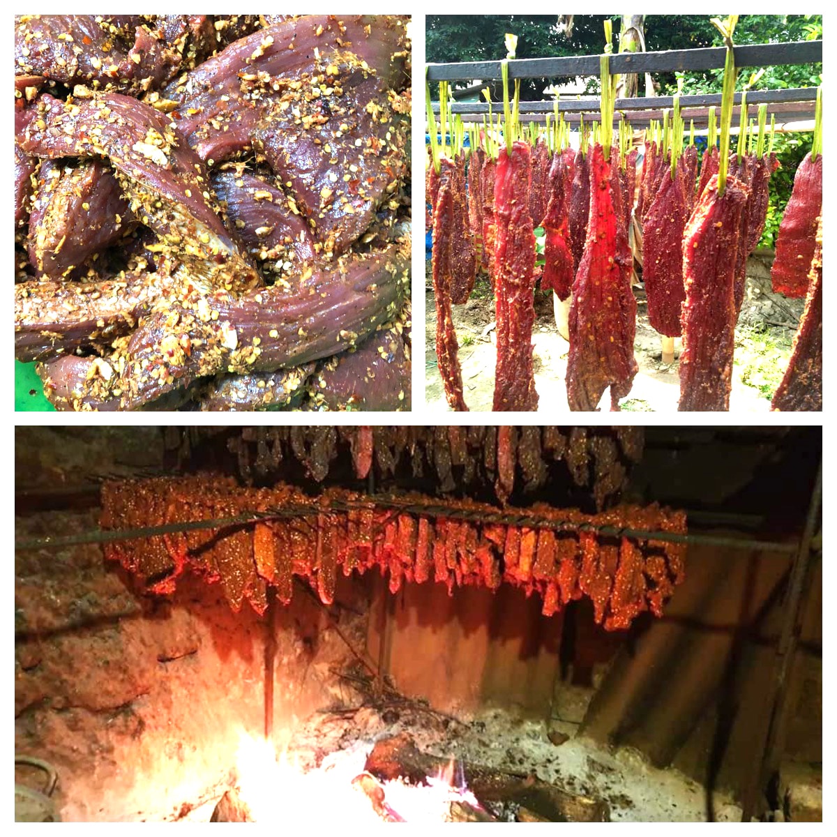 Cứ 3,5kg thịt bò tươi thì cho ra 1kg bò giàng, do đó, giá bò giàng khá cao, dao động 1-1,1 triệu đồng/kg nhưng vẫn được người tiêu dùng ưa chuộng. Ảnh: Thanh Phúc
