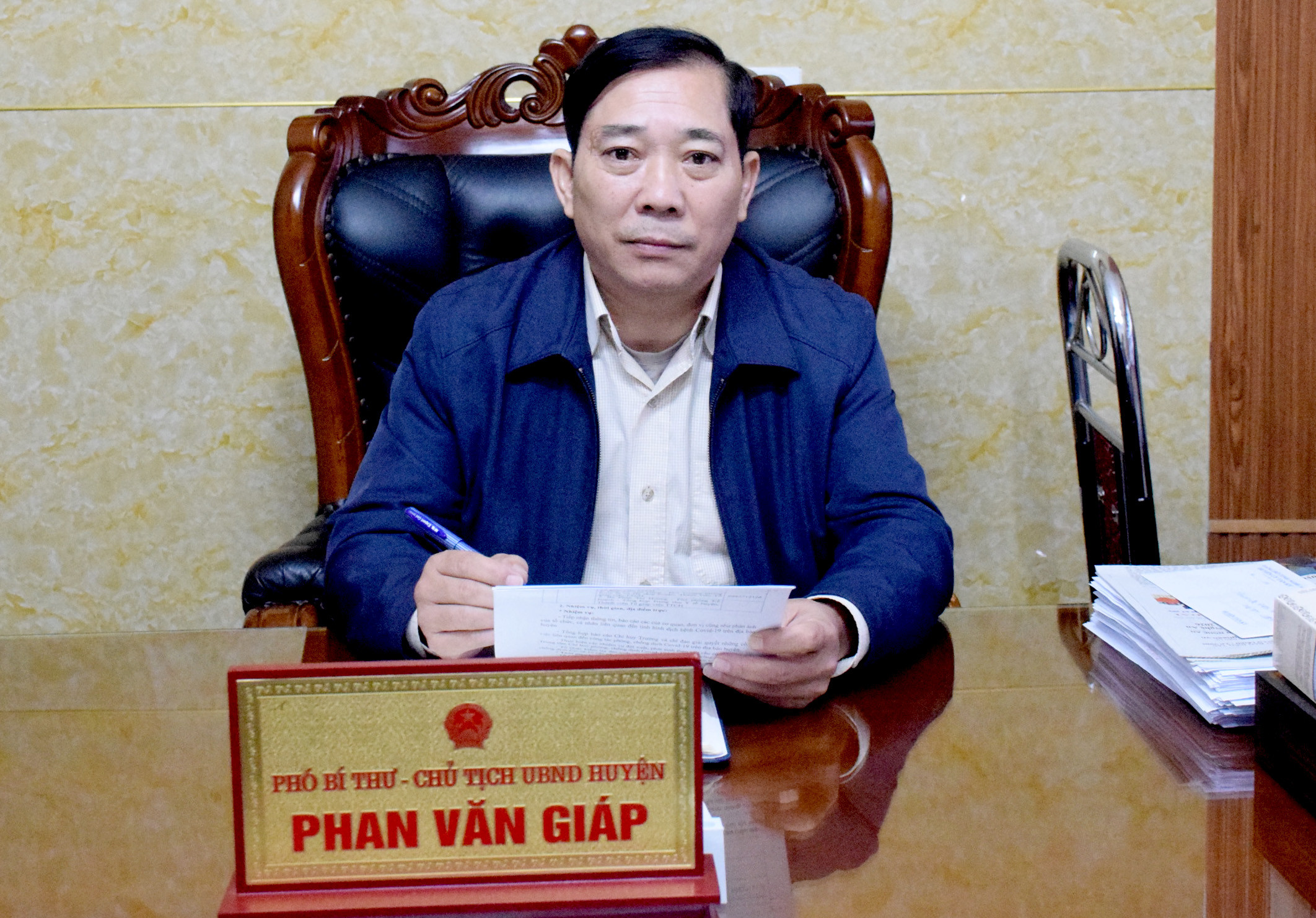 Đồng chí Phan Văn Giáp – Phó Bí thư Huyện ủy, Chủ tịch UBND huyện Tân Kỳ