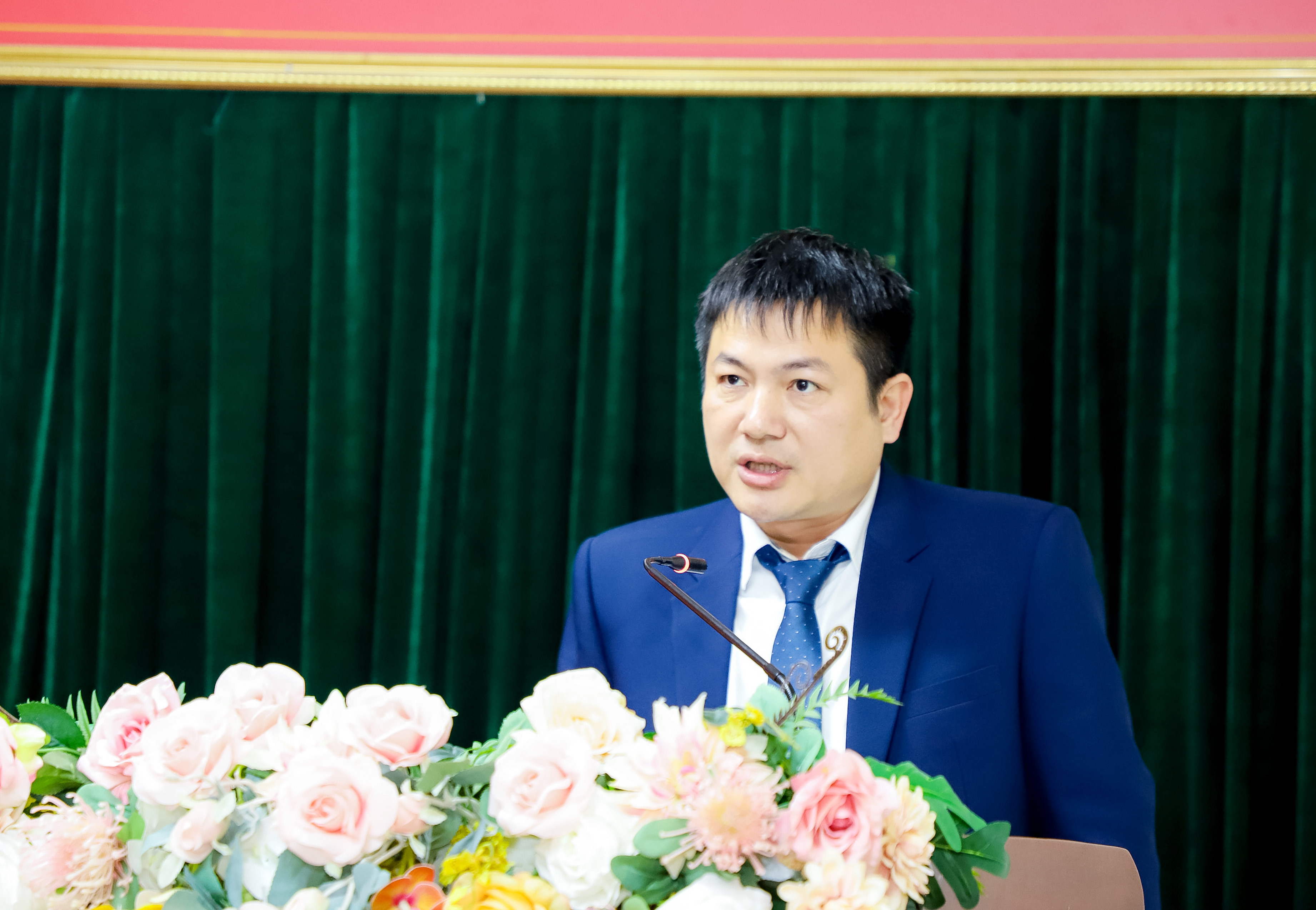 Phó Giám đốc Sở NN&PTNT Hồ Phi Triều phát biểu nhận nhiệm vụ. Ảnh: Phạm Bằng