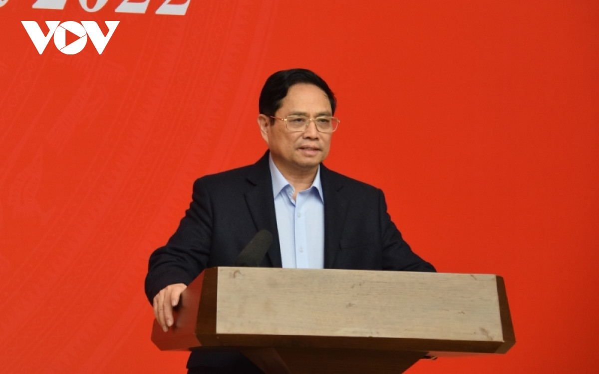 Thủ tướng Phạm Minh Chính phát biểu chỉ đạo tại hội nghị. Ảnh: vov.vn