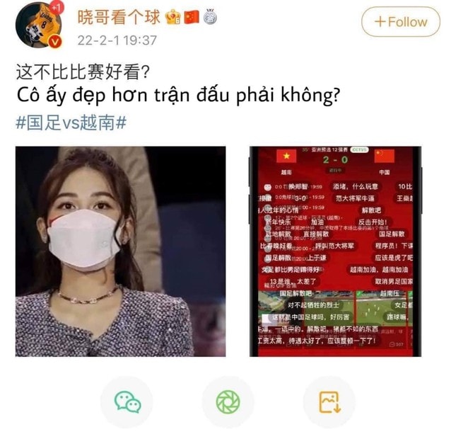 Bình luận hài hước của cư dân mạng Trung Quốc khi chứng kiến đội nhà để thua tuyển Việt Nam