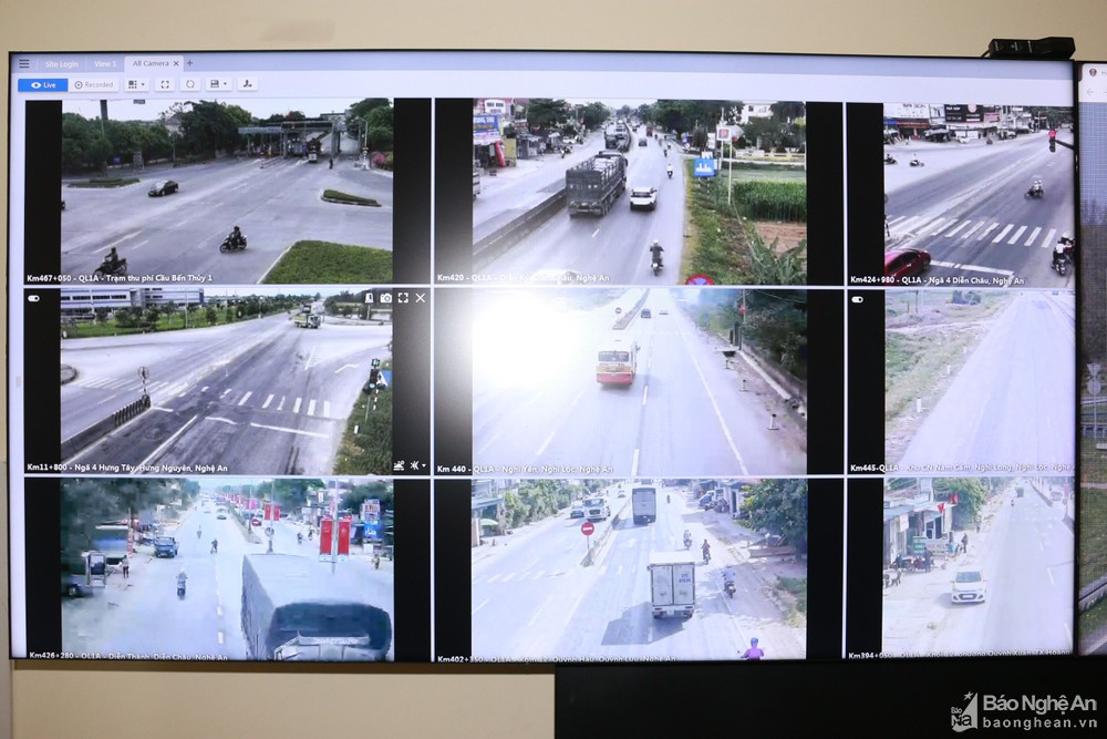 Hệ thống camera giám sát trên tuyến Quốc lộ 1A, đoạn qua địa bàn Nghệ An. Ảnh rư liệu Đ.C.