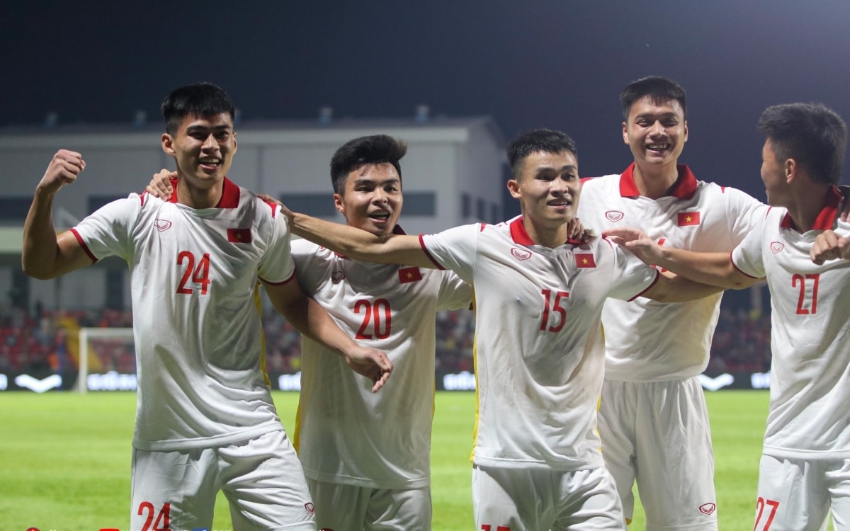 U23 Việt Nam giành chiến thắng đậm đà 7-0 trước U23 Singapore. (Ảnh: VFF)