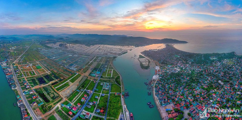 Thị xã Hoàng Mai nhìn từ trên cao  -Ảnh tư liệu: Hồ Long