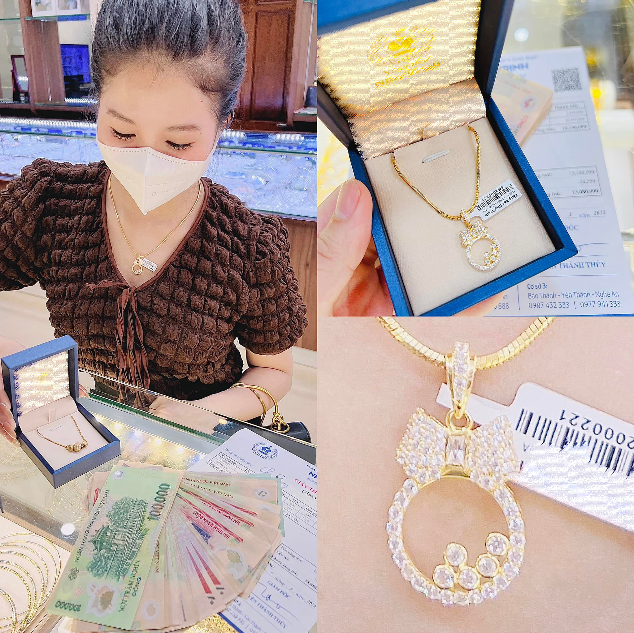 Trong sáng 8/3, ở nhiều tiệm vàng, các quầy bán khá sôi động khi nhiều người mua trang sức làm quà tặng ngày Quốc tế Phụ nữ. Ảnh: Thanh Phúc