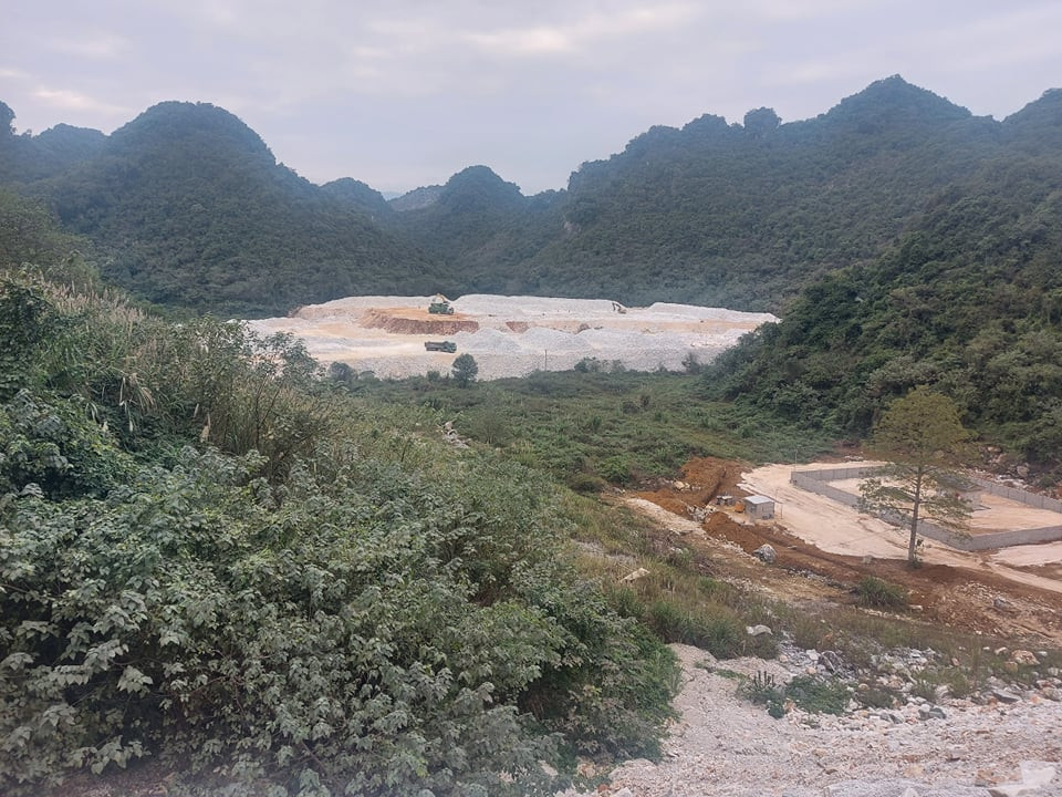 Khu vực mỏ của Công ty TNHH Khoáng sản Trung Nguyên Nghệ An. Ảnh: Nhóm PVPL