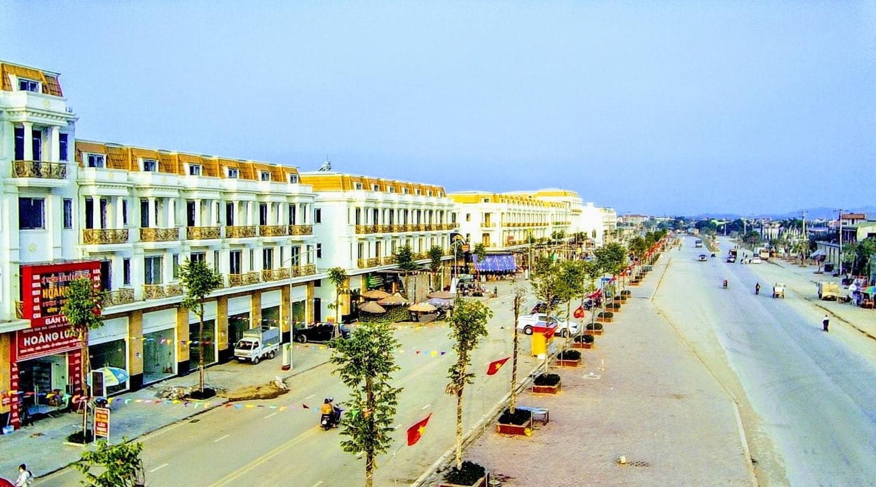 Phố mới ở Đô Lương (Ảnh: H.V)