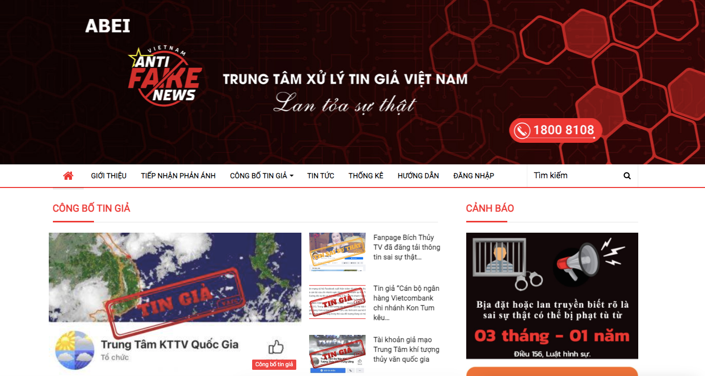 Trang web tingia.gov.vn