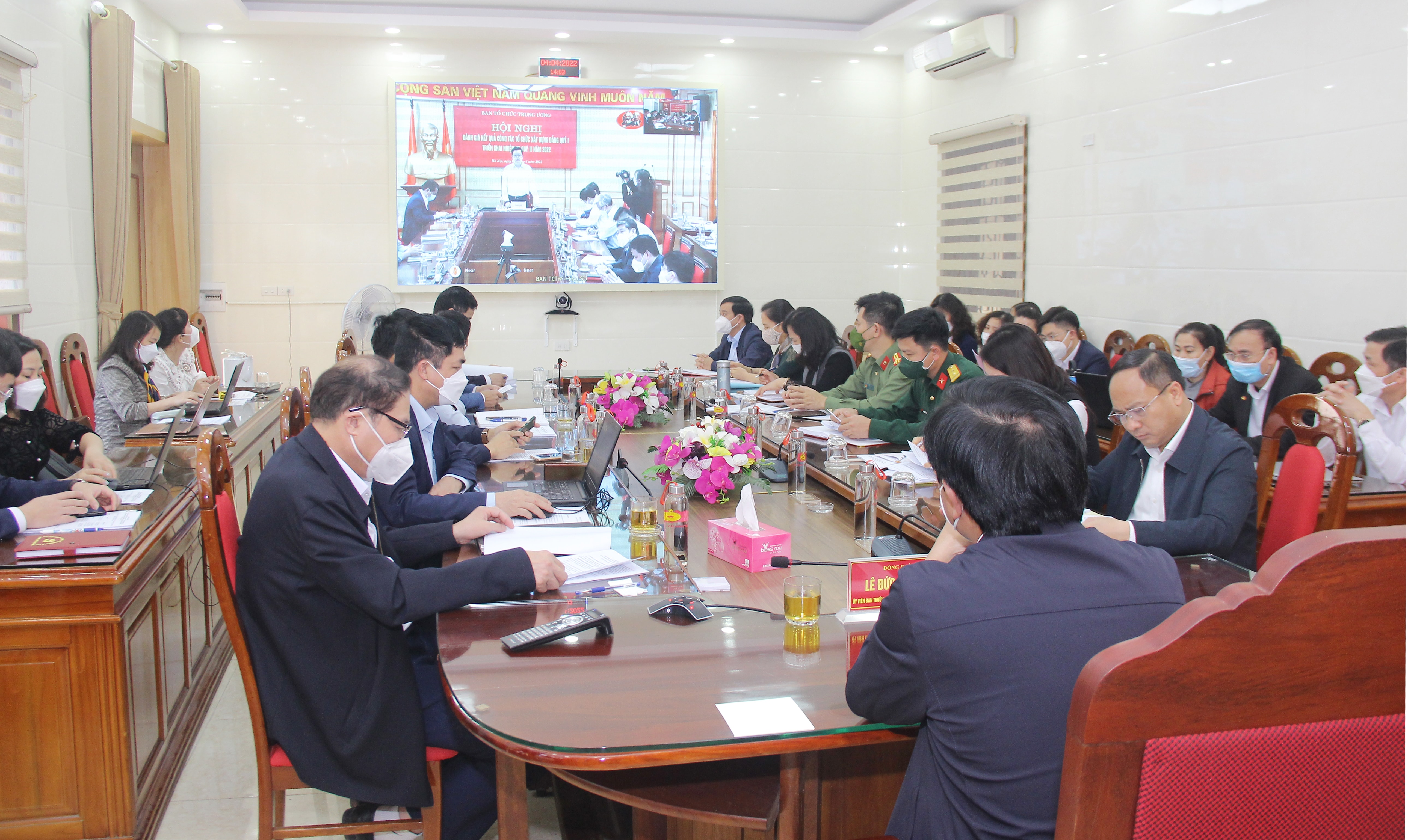 Quang cảnh tại điểm cầu Nghệ An. Ảnh: Mai Hoa