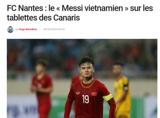 Bài viết trên trang Sport.fr