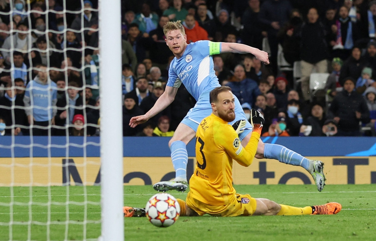 De Bruyne ghi bàn duy nhất giúp Man City hạ Atletico 1-0. (Ảnh: Reuters). 