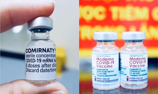 hai loại vaccine phòng COVID-19 được tiêm cho trẻ từ 5 - dưới 12 tuổi là vaccine Pfizer và vaccine Moderna