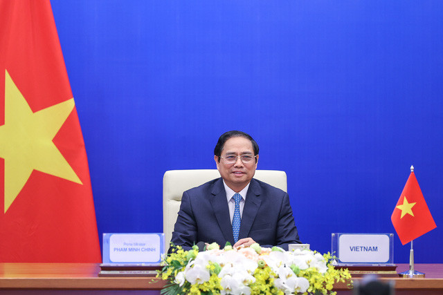 Người đứng đầu Chính phủ cũng khẳng định thời gian qua, Việt Nam luôn tích cực tham gia và đóng góp vào nỗ lực chung trên mọi cấp độ hợp tác quốc tế. Ảnh: VGP/Nhật Bắc