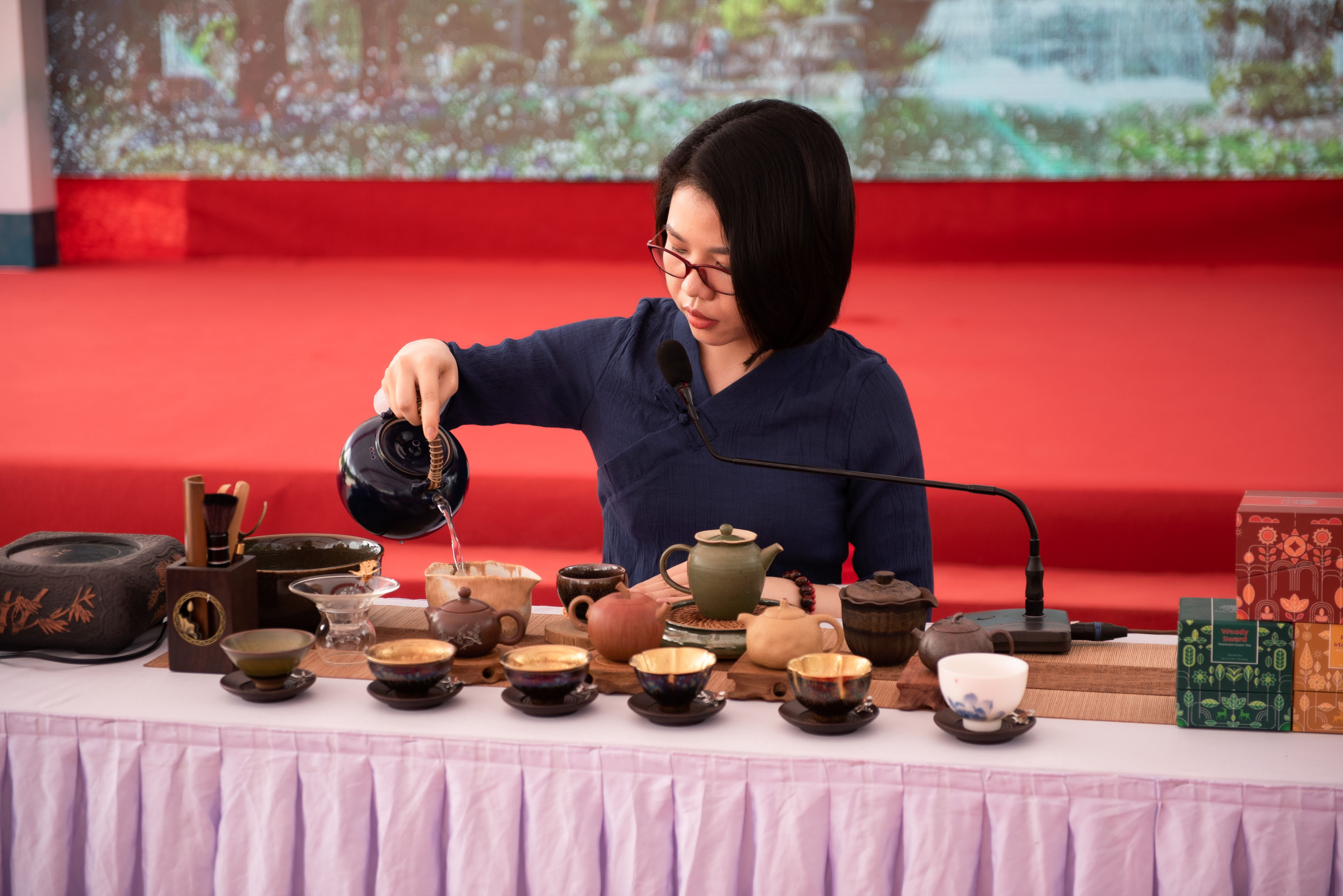 Trà nương Chu My chia sẻ về trà đạo tại sự kiện “Nhật Bản thu nhỏ giữa lòng Nghệ An”