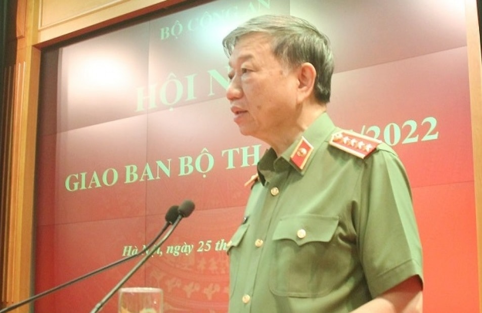 Bộ trưởng Tô Lâm phát biểu kết luận hội nghị.