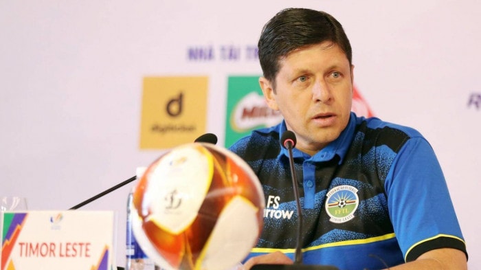 HLV Fabio Silva muốn gây bất ngờ tại bảng A bóng đá nam SEA Games 31. Ảnh VFF