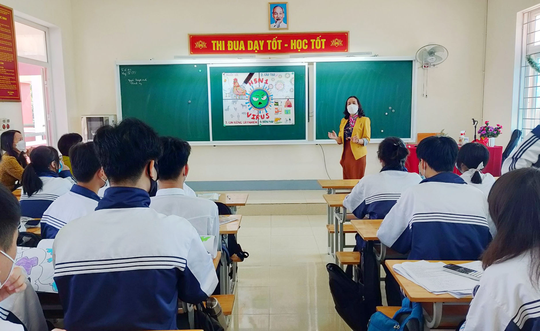 Nhiều năm nay Trường THPT Huỳnh Thúc Kháng là ngôi trường dẫn đầu về chất lượng giáo dục của Nghệ An. Ảnh: MH