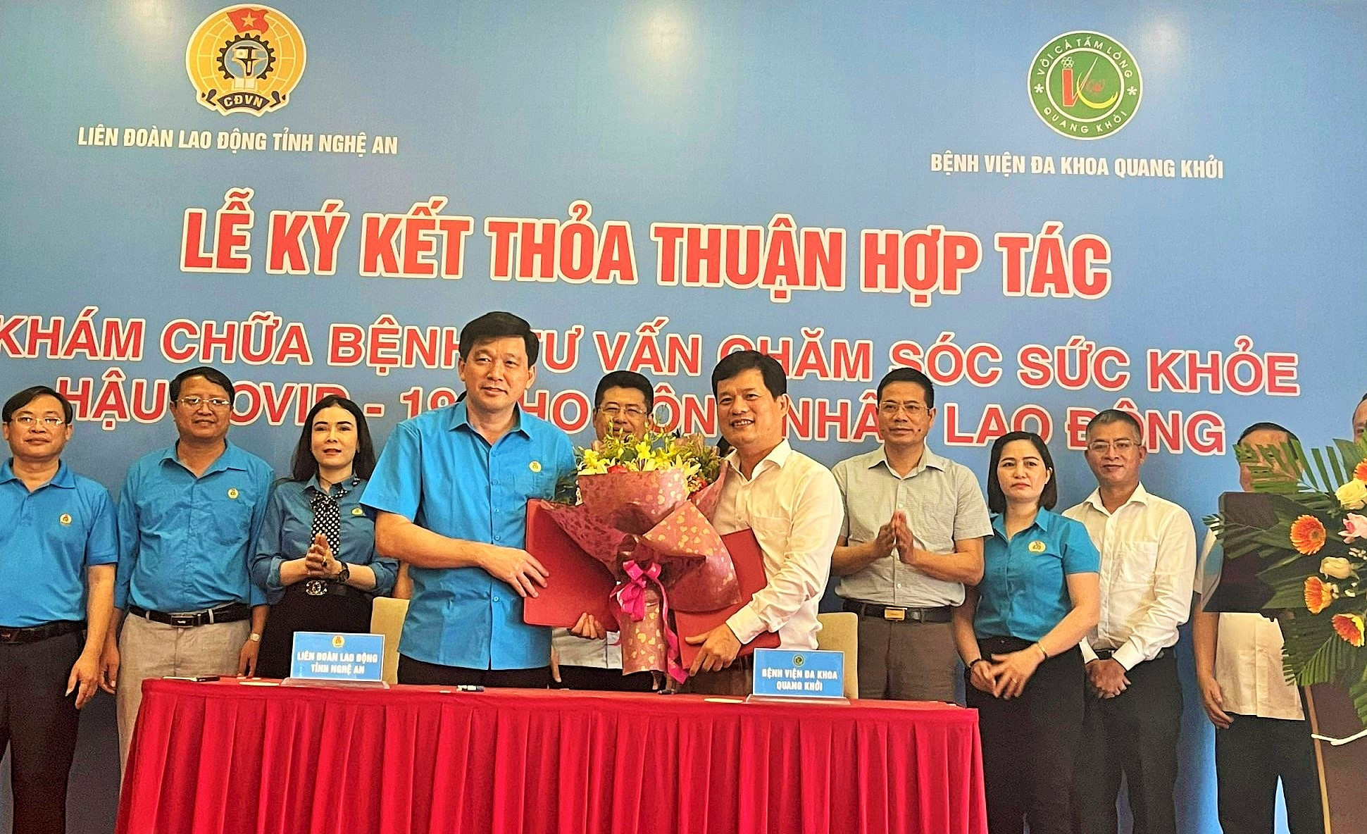   LĐLĐ tỉnh ký kết thỏa thuận hợp tác với Bệnh viện đa khoa Quang Khởi về chương trình ưu đãi các dịch vụ y tế 
