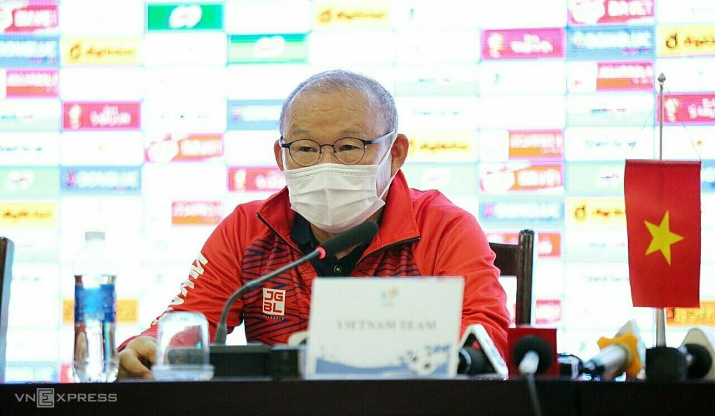 Park Hang-seo đang đứng trước cơ hội trở thành HLV đầu tiên cùng Việt Nam giành HC vàng hai lần liên tiếp ở môn bóng đá nam SEA Games. Ảnh: Phạm Chiểu