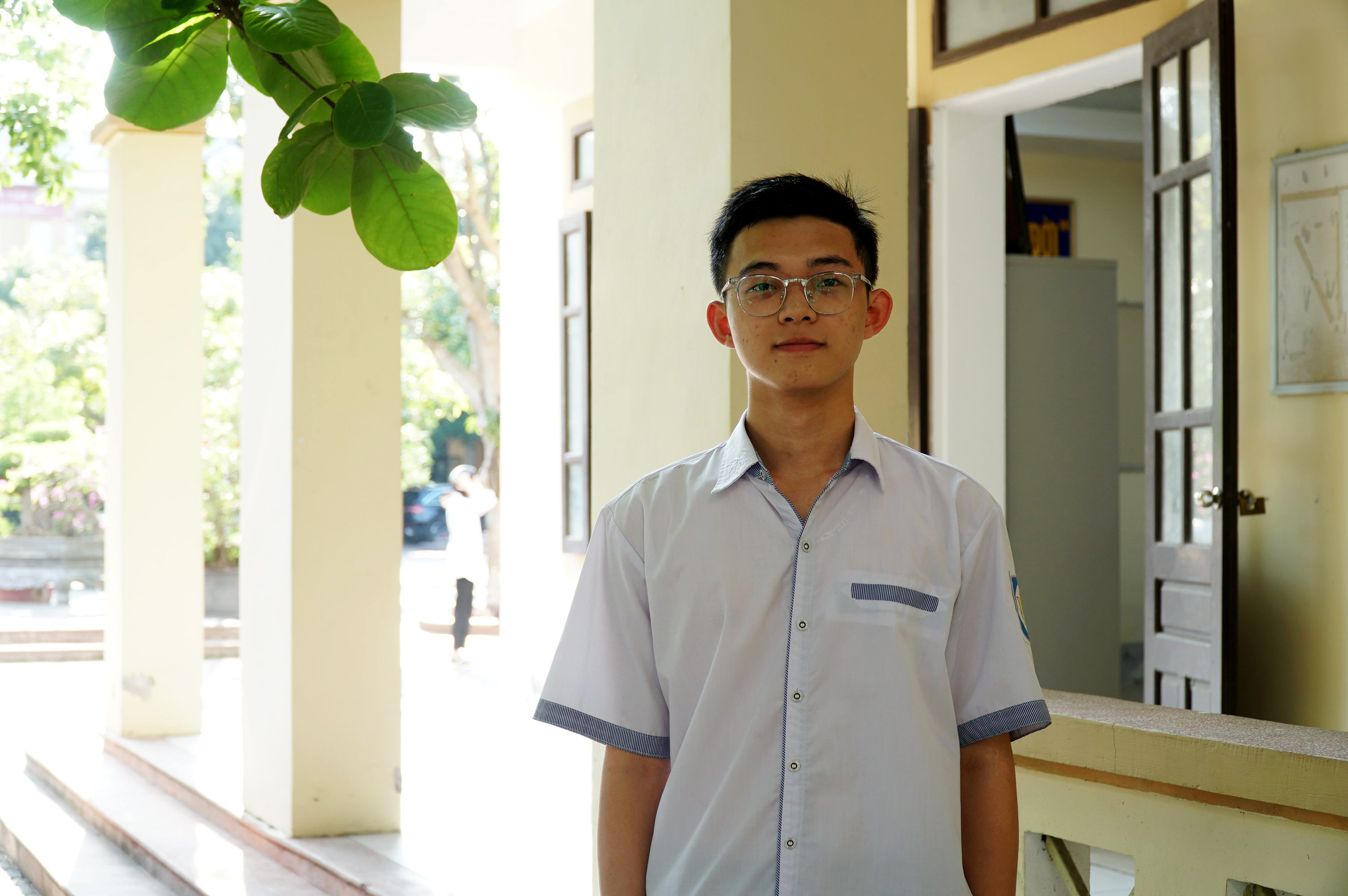Trần Quang Khải hiện đang là học sinh lớp 11 A3 - Trường THPT chuyên Phan Bội Châu. Ảnh: MH