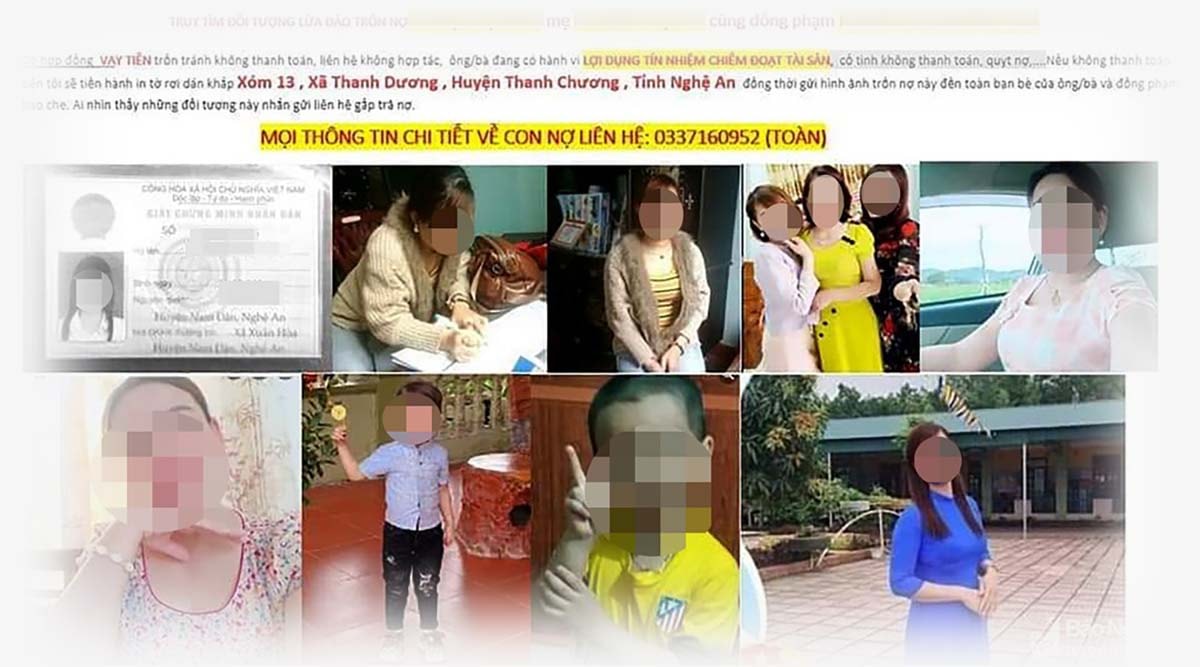 Một vị hiệu trưởng và con của mình bị bôi nhọ trên Facebook dù bản thân không hề vay nợ. Ảnh: T.H