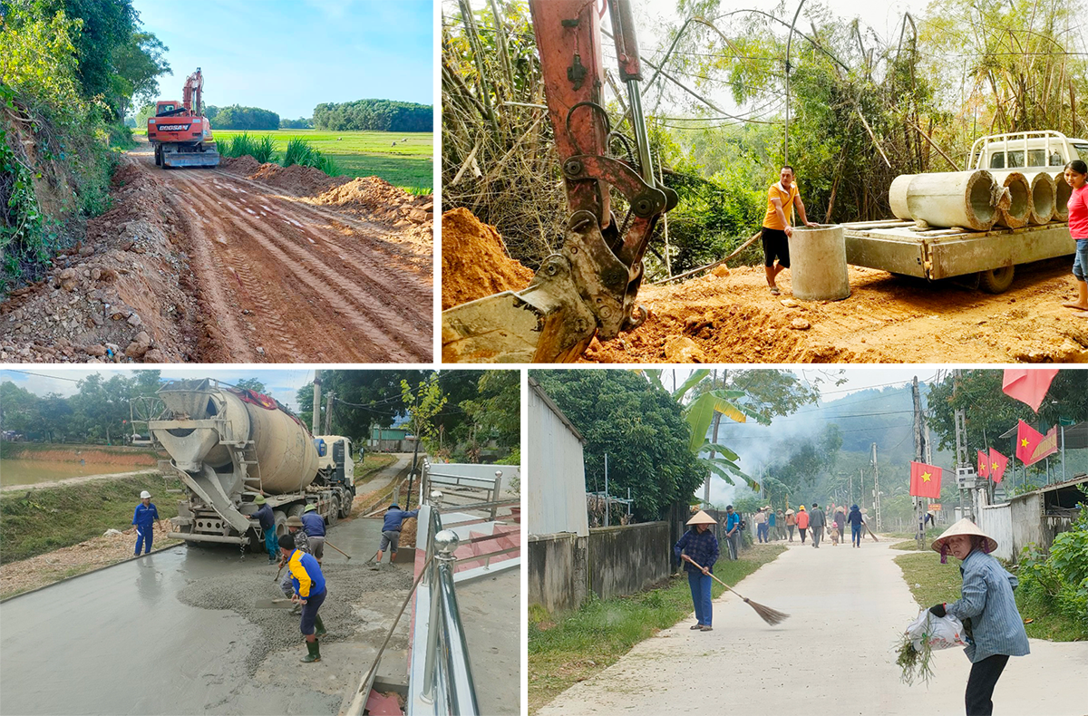 Mở rộng, chỉnh trang đường giao thông nông thôn tại xã Thanh Thủy.