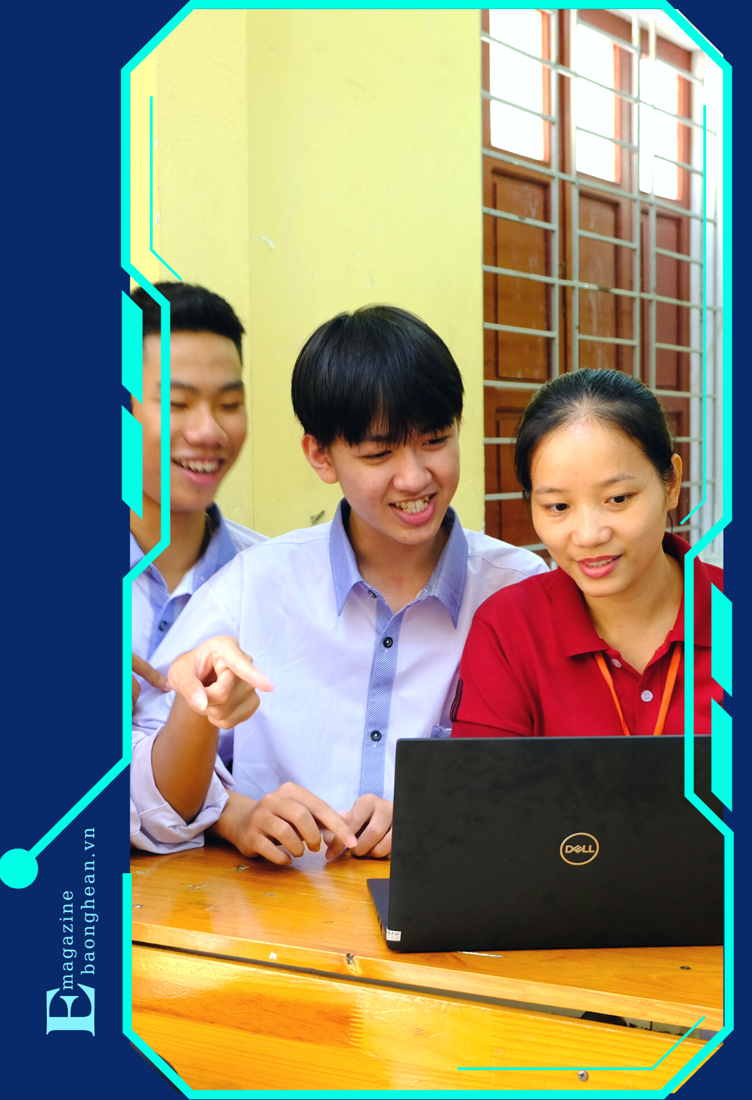 Giờ học của giáo viên và học sinh Trường THPT Hà Huy Tập - Thành phố Vinh