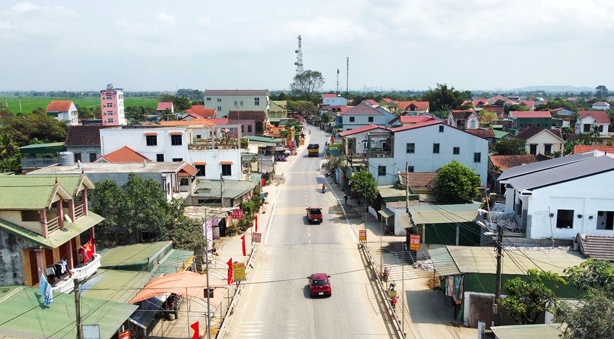 Một góc xã Long Xá (Hưng Nguyên). Ảnh: Thành Cường