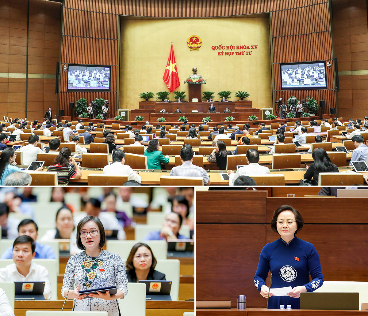 Tại Kỳ họp thứ tư Quốc hội khóa XV, đại biểu Thái Thị An Chung chất vấn Bộ trưởng Bộ Nội vụ Phạm Thị Thanh Trà về chế độ phụ cấp cho đội ngũ cán bộ không chuyên trách.