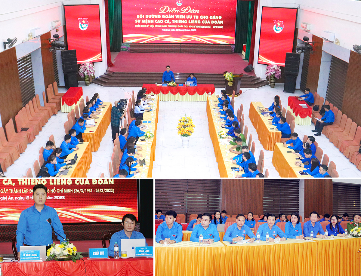 Diễn đàn “Bồi dưỡng đoàn viên ưu tú cho Đảng – Sứ mệnh cao cả, thiêng liêng của Đoàn” do Tỉnh Đoàn Nghệ An tổ chức.